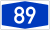 Bundesautobahn 89 number.svg
