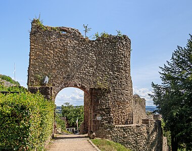 North gate of the Outer bailey Rötteln Castle Lörrach Germany