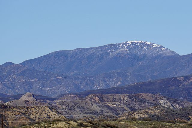 Burnt Peak is the tallest mountain in the Sierra Pelona Mountains.