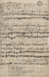 Manuscrit de l'aria de soprano de la cantate BWV 105.