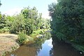 English: River Bystřice, tributary of the river Morava. Photo taken in Olomouc, the Czech Republic. Čeština: Bystřice, přítok Moravy. V Olomouci.