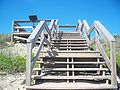 Stairs to boardwalk from beach