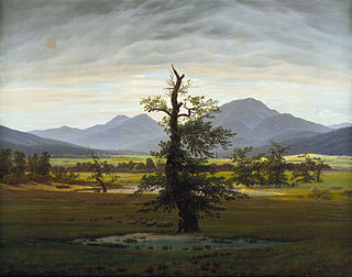 <i>The Lonely Tree</i> Painting by Caspar David Friedrich