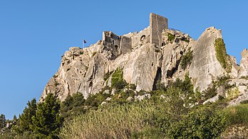 Le château des Baux-de-Provence (Provence-Alpes-Côte d'Azur). (définition réelle 5 916 × 3 328)