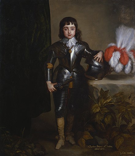 Retrato de Carlos II en su infancia, por Anthony van Dyck (1637).