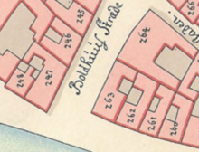 No. 263 seen in a detail from Christian Gedde's map of the East Quarter, 1757 Christian Gedde - Oster Kvarter No. 263.png