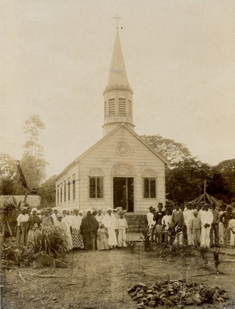 Church in Rorac (1900) Church at plantation rorac.png