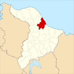 Peta lokasi Kecamatan Cilebar
