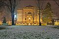 Das Colombischlösschle bei Nacht und Schnee