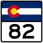 Colorado State Highway 82 road sign