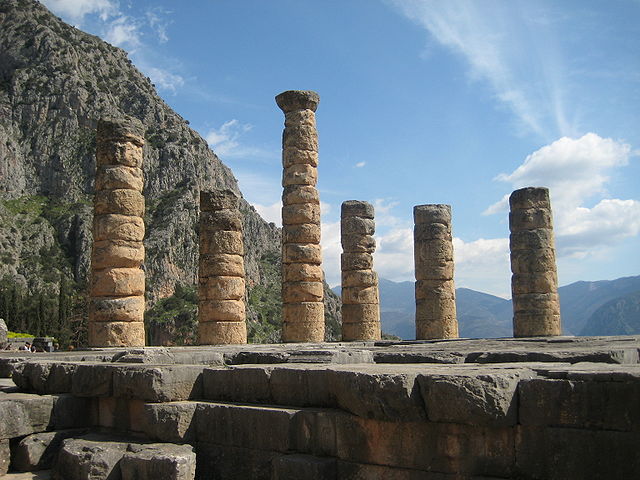 Remains of the Temple of Apollo at Delphi, Greece