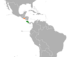 نقشهٔ موقعیت السالوادور و کاستاریکا.
