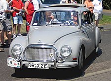 By 1955, the DKW 3=6 grew in width and track by almost 4 inches and was advertised as "der Grosse DKW", the "large DKW". DKW 3=6, Bj. 1957 - 2005-07-17.jpg