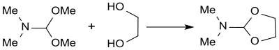 Acetalization of DMF-DMA with ethylene glycol