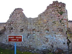 Ruines de l'ancienne collégiale .