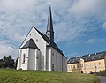 Church with equipment