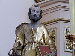 Statue du maître-autel: St Pierre (XIXe)