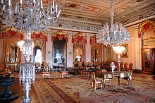 Dolmabahce Palace, Pink Hall, with typical "mecidi"-style carpet Dolmabahce Palacasdfe.jpg