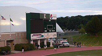 The scoreboard lost power early in the second quarter, and was not used for the remainder of the game. EMU v Army football 026.JPG