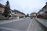 East view of Gymnazijní street in Moravské Budějovice, Třebíč District.jpg