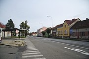 East view of Pražská street in Moravské Budějovice, Třebíč District.jpg