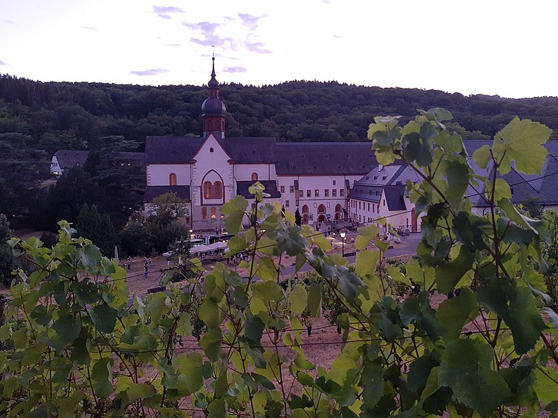 File:Eberbach Abbey from vineyard.jpg