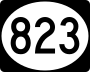 Highway 823 marker