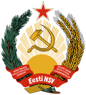 Emblem of the Estonian Soviet Socialist Republic Emblem of the U.S.S.R. republic of Estonia