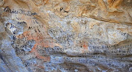 Emigrant inscriptions at Camp Rock, City of Rocks NR