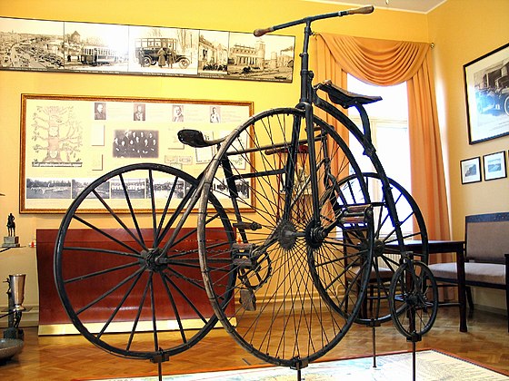 The penny-farthing at the Estonian Sports and Olympic Museum in Tartu, Estonia.