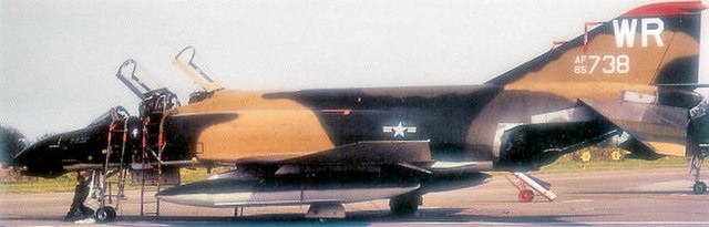 McDonnell F-4D-28-MC Phantom Serial No. 65-0738 of the 78th Tactical Fighter Squadron, September 1972. This aircraft was retired to AMARC on 13 June 1