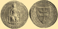 Първият кралски печат на Лайош, загубен по време на кампания в Босна през 1363 година