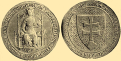 Louis's first royal seal, lost during a campaign in Bosnia in 1363