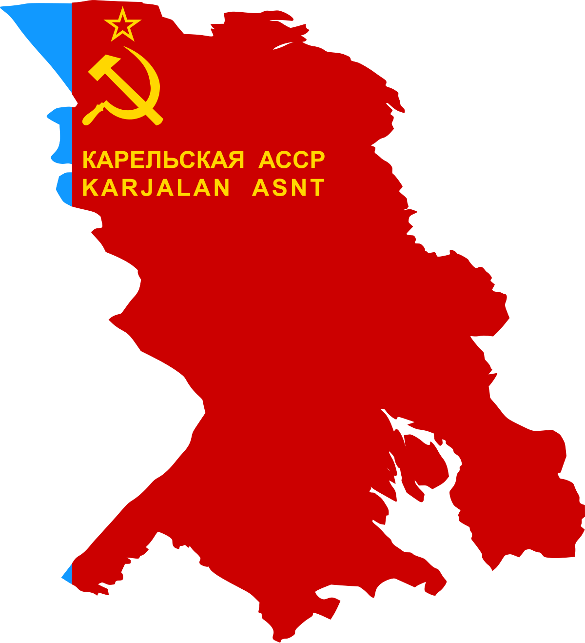 Карельская асср карта