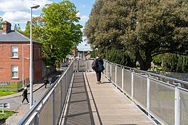 Footbridge over Grand Canal at Drimnagh Luas stop - 152477 (32884215607).jpg