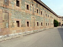 Fort de Querqueville, one of the casemated coastal forts at Cherbourg, which was based on Montalembert's system. FortQuerqueville.JPG