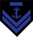Sleeve rank insignia of a leading seaman (diopos) of the Hellenic Navy (female)