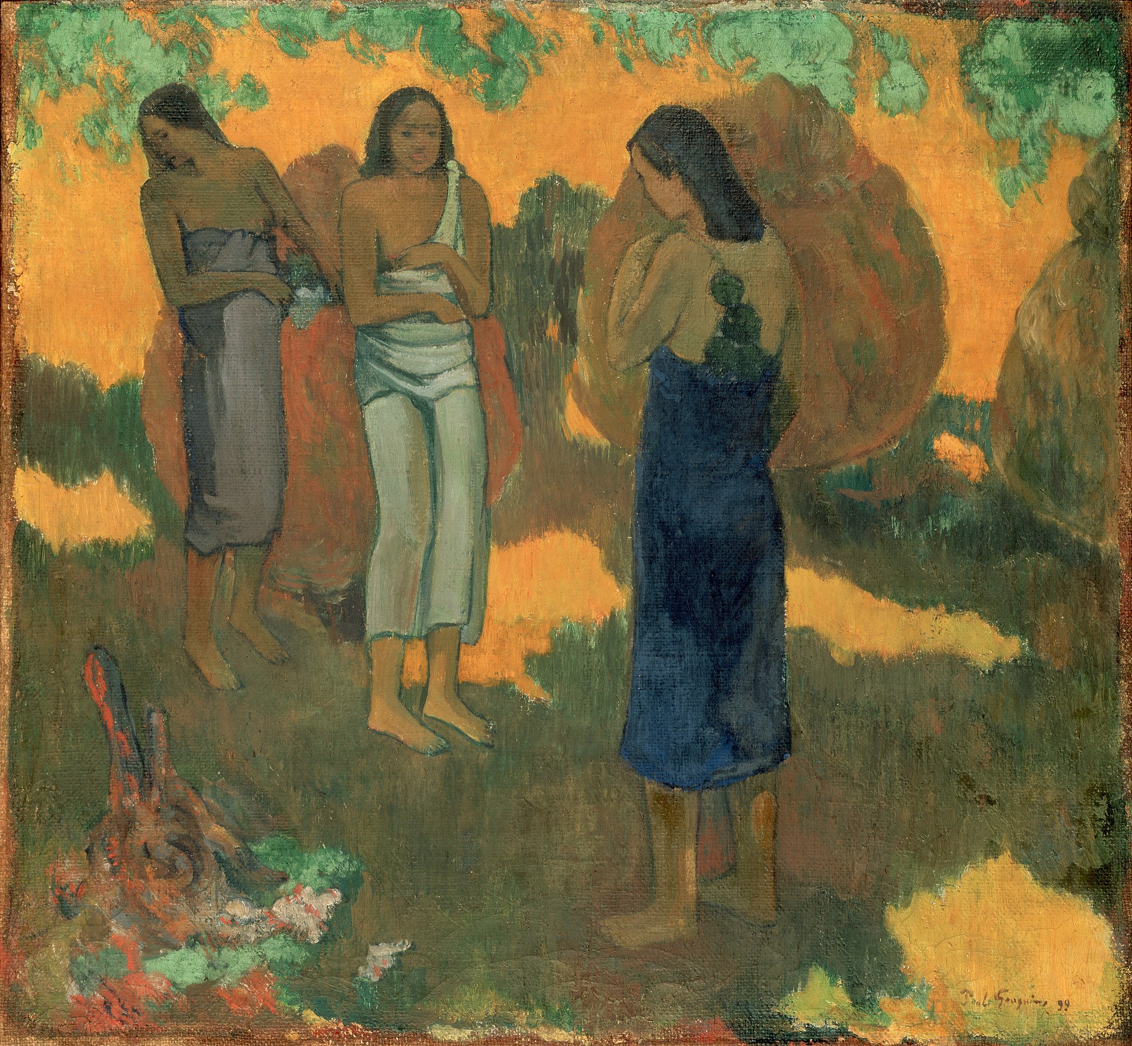 ファイル:Gauguin, Paul - Three Tahitian Women Against a Yellow ...