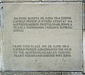 Gavrilo princip memorial plaque 2009 edit1.jpg