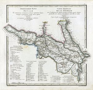 Gruzínská provincie na mapě