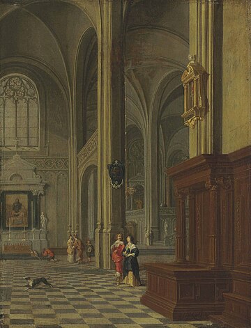 File:Gerard Houckgeest - A gothic church interior with elegant figures 2015 NYR 03747 0060.jpg