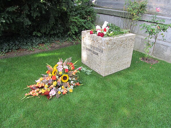 Grave of honor of Eisler and his third wife Stephanie (Steffy) Wolf at the Dorotheenstadt Cemetery
