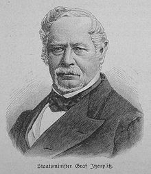 Preußischer Staatsminister Graf von Itzenplitz (Illustration von Richard Brend’amour von 1895/96) (Quelle: Wikimedia)