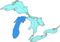 Hồ Michigan, hồ duy nhất thuộc hoàn toàn Hoa Kỳ, là hồ lớn thứ ba theo thể tích