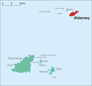 Ligging van Alderney