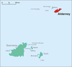 Mapa Alderney