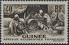 A 1938 stamp of French Guinea. GuineFr 1938 SW138.JPG