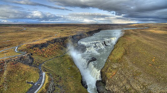 Gullfoss desde el aire.jpg