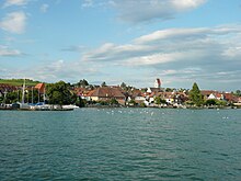 Blick auf Hagnau vom Bodensee