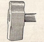 A straight peen sledge hammer from an 1899 American book on blacksmithing Hammer straight pane sledge.jpg